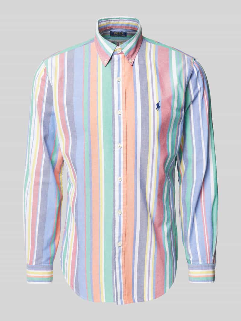Koszula casualowa o kroju custom fit z kołnierzykiem typu button down