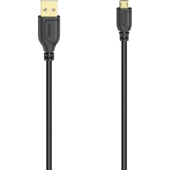 Hama Kabel USB USB 2.0 USB-A męski, USB-Micro-B męski 0,75 m czarny 00200610