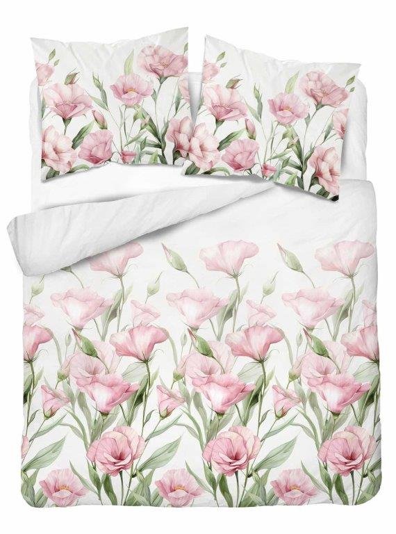 Pościel satynowa 200x220 5328a kwiaty