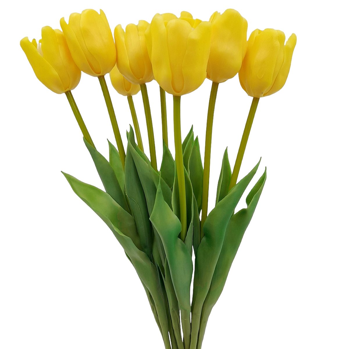 Tulipan silikonowy jak żywy żółty gumowy 44 cm rozkwitnięty