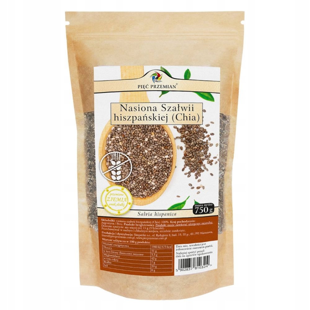 Nasiona chia Pięć Przemian 750 g