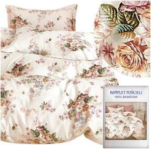Pościel w kwiaty 200 x 220 3cz Satyna Bawełniana nr A1761