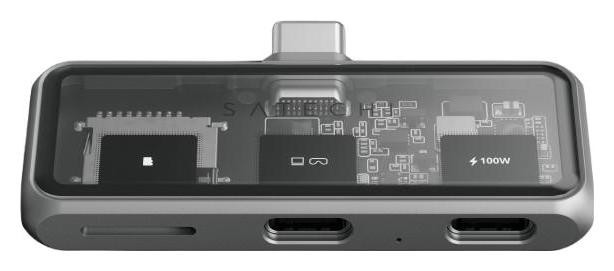Satechi Mobile XR USB-C 3.2 USB-C 1x USB-C 100W PD 1x USB-C DP 1.4 4K@60Hz 1x czytnik kart micro SD UHS-I 33MB/s space gray ST-HXRSDM