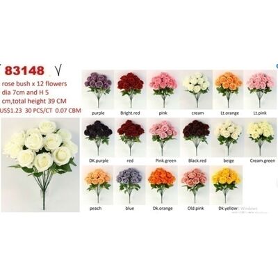 Bukiet róż 12 sztuk mix