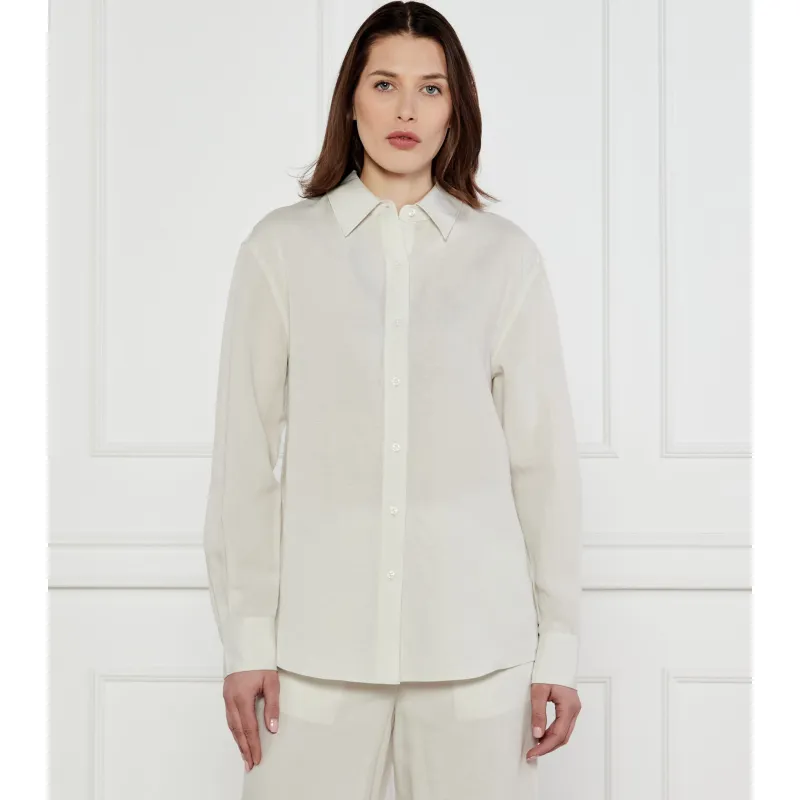Calvin Klein Koszula Regular Fit z dodatkiem lnu