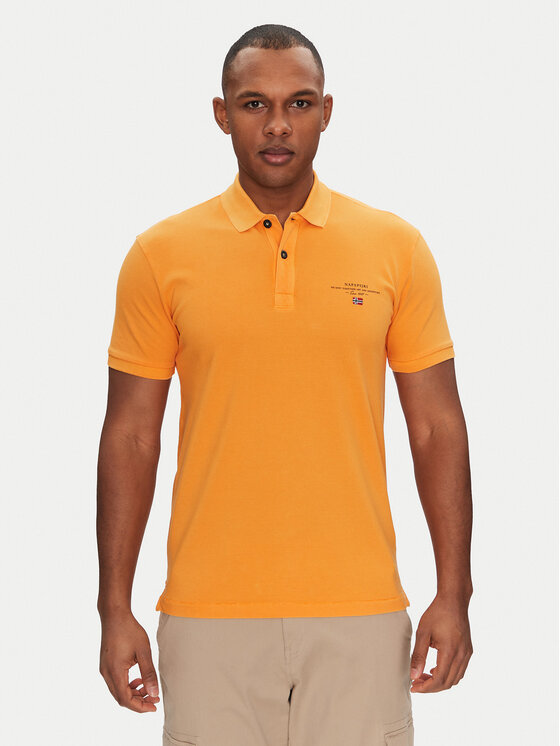Napapijri Polo Elbas NP0A4GDL Pomarańczowy Regular Fit