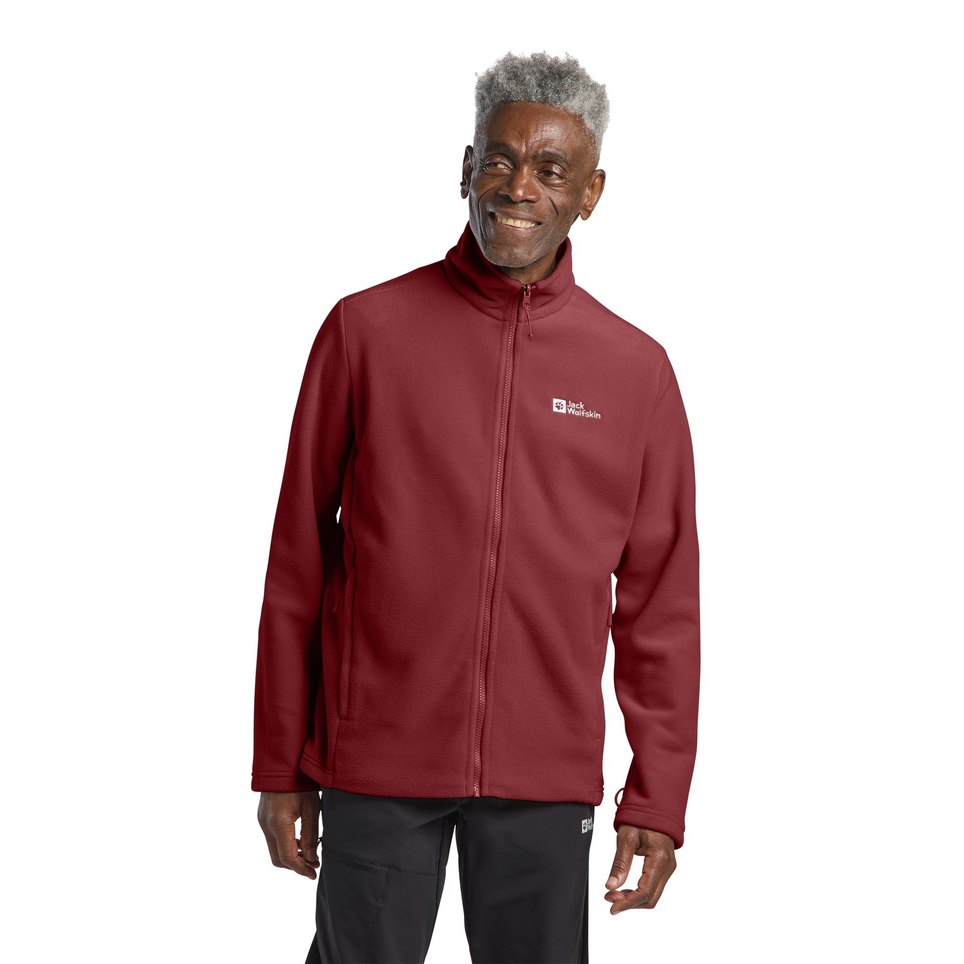 Męska kurtka polarowa Jack Wolfskin WINTERSTEIN FZ M Deep Ruby - S