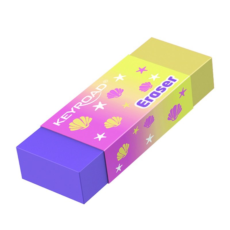 Gumka do mazania ścierania tęczowa pastelowa KEYROAD 50x19x10 mm mix kolorów