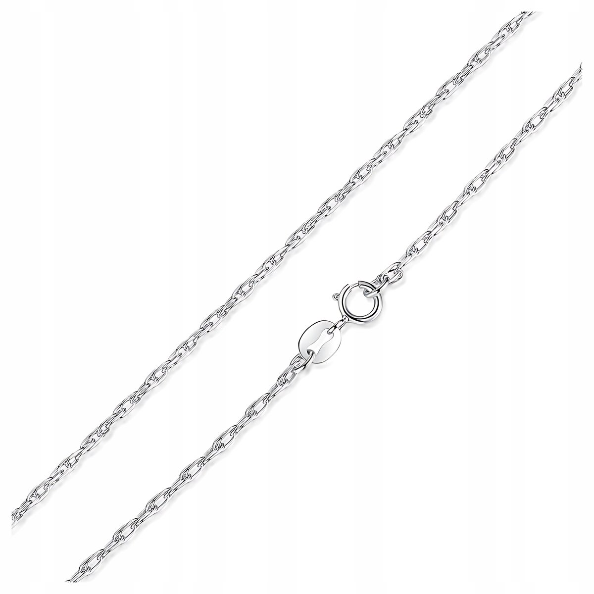 Srebrny łańcuszek S925 splot PODWÓJNY ANKIER 45cm