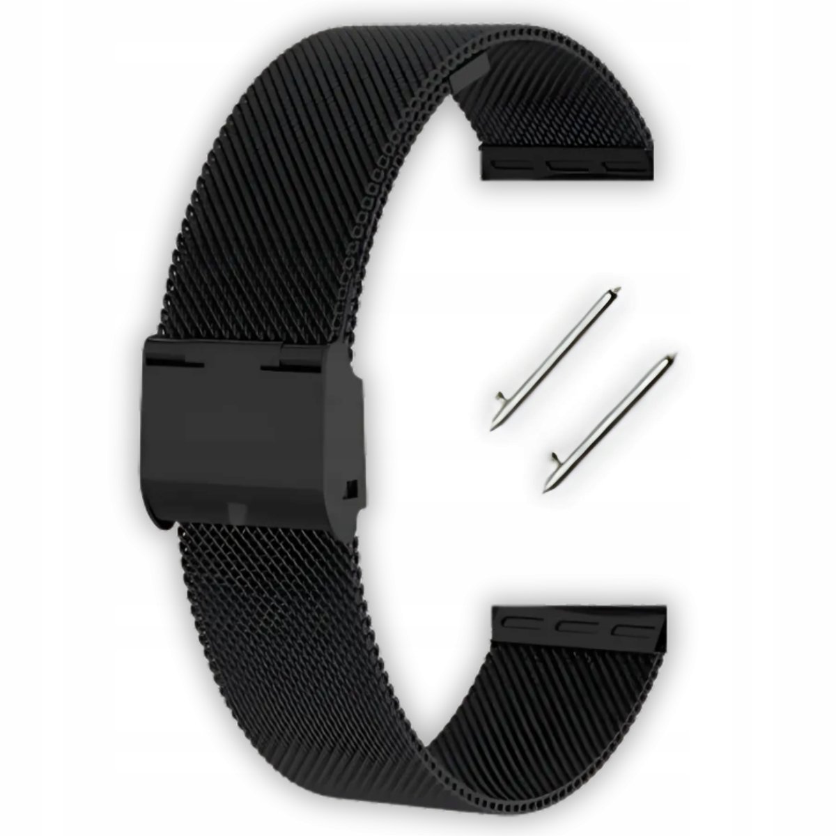 Czarna bransoleta mesh 18 mm