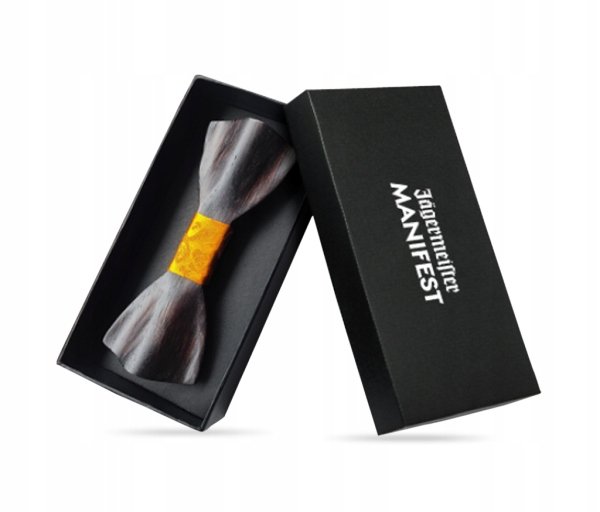 Jagermeister MANIFEST drewniana muszka mucha UNIKAT PREZENT PREMIUM NOWA
