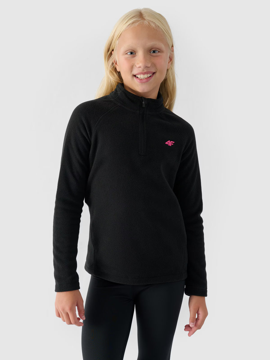 Bielizna termoaktywna polarowa (góra) dziewczęca 4F 4FJWAW24UFLEF052-20S Czarny