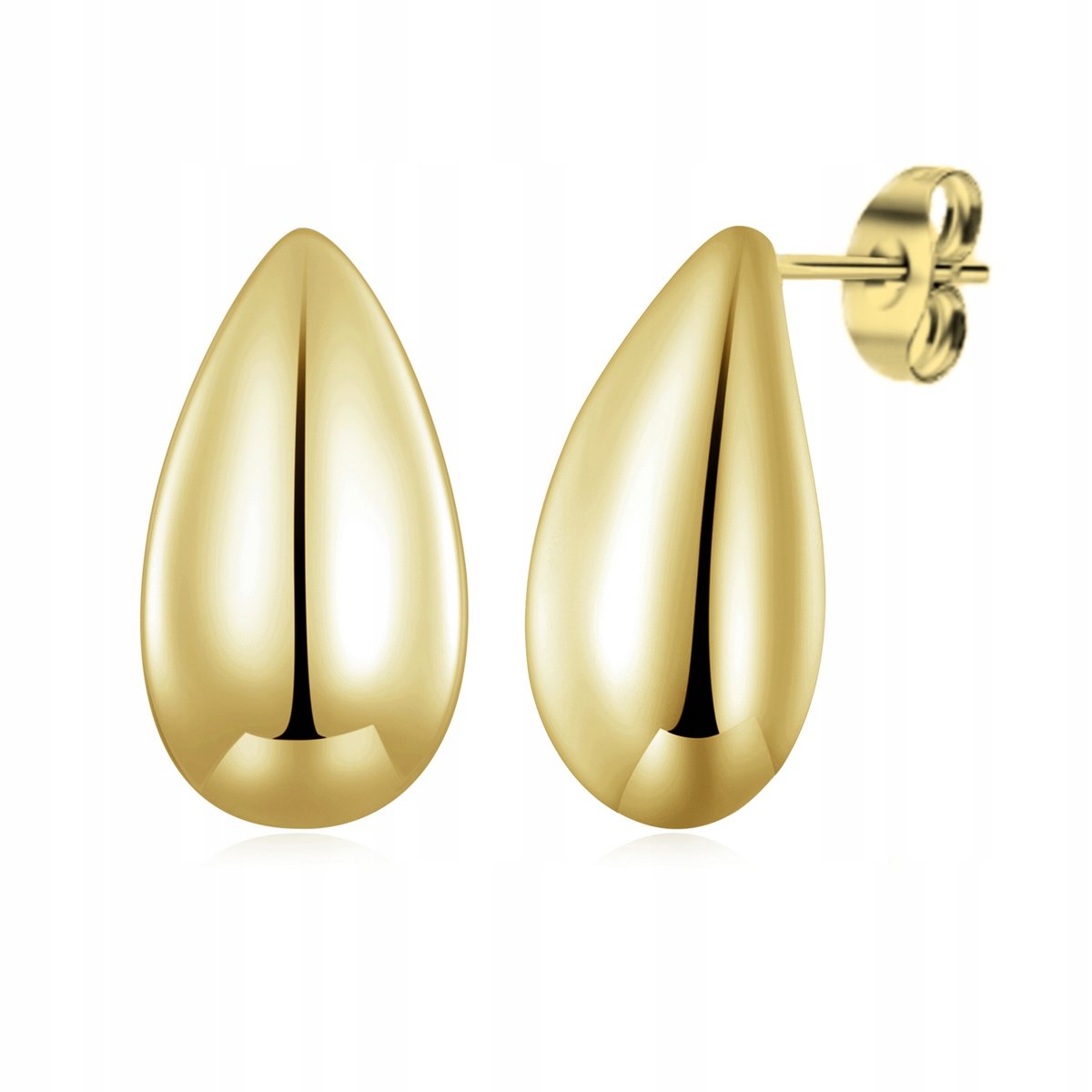 KOLCZYKI złota ŁEZKA łezki srebro S925 eleganckie KROPLA kropelka sztyft