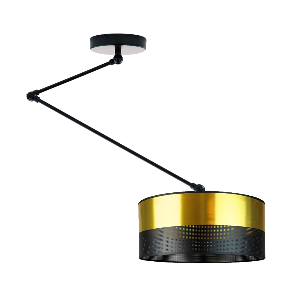 Czarna lampa sufitowa na wysięgniku nad stół NEWA VELUR