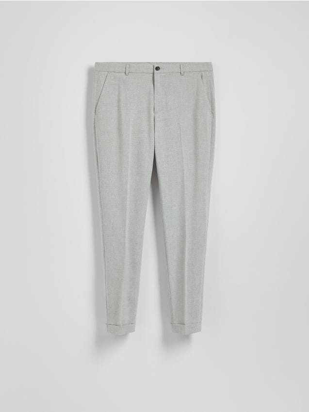Reserved - Spodnie chino slim z wiskozą - jasnoszary