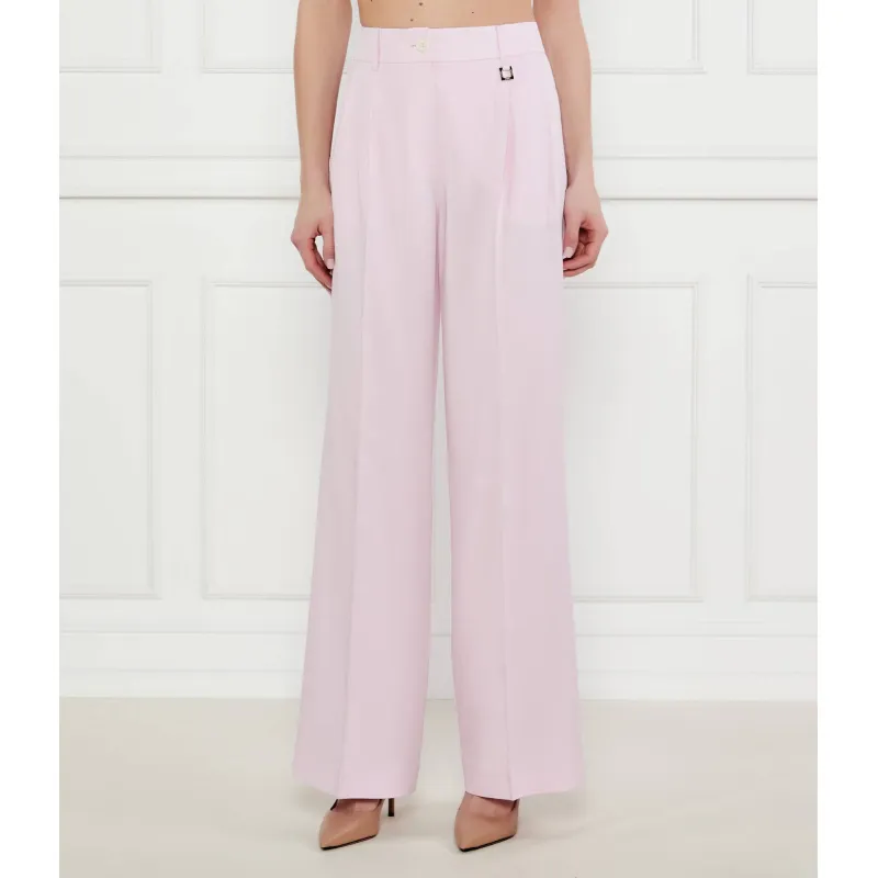Joop! Spodnie Polly flare fit z dodatkiem lnu