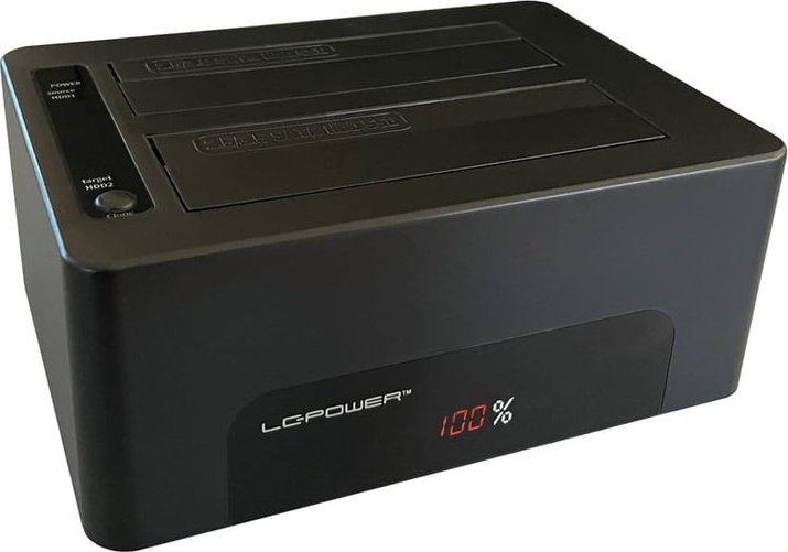 Stacja dokująca LC-Power LC-Power LC-DOCK-U3-V stacja dokująca do dysków twardych USB 3.2 Gen 1 3.1 Gen 1 Type-B Czarny