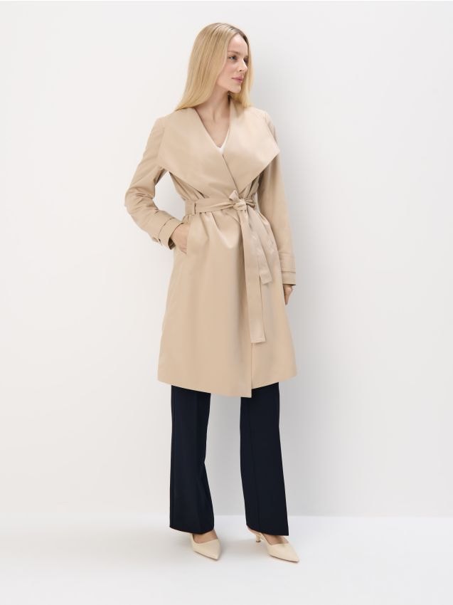 Mohito - Dopasowany trencz - beżowy