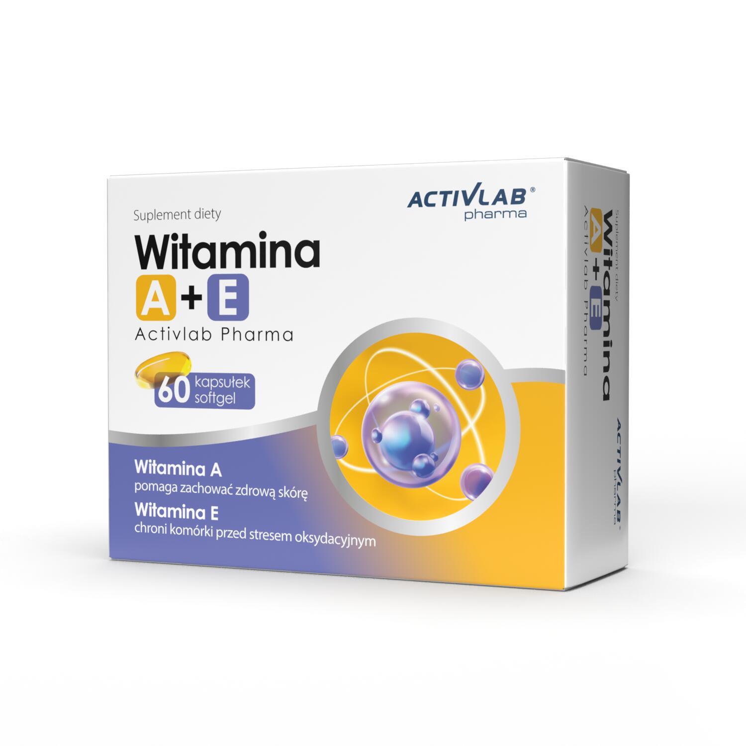 Suplement diety, ACTIVLAB Pharma Witamina A+E, 60kaps.