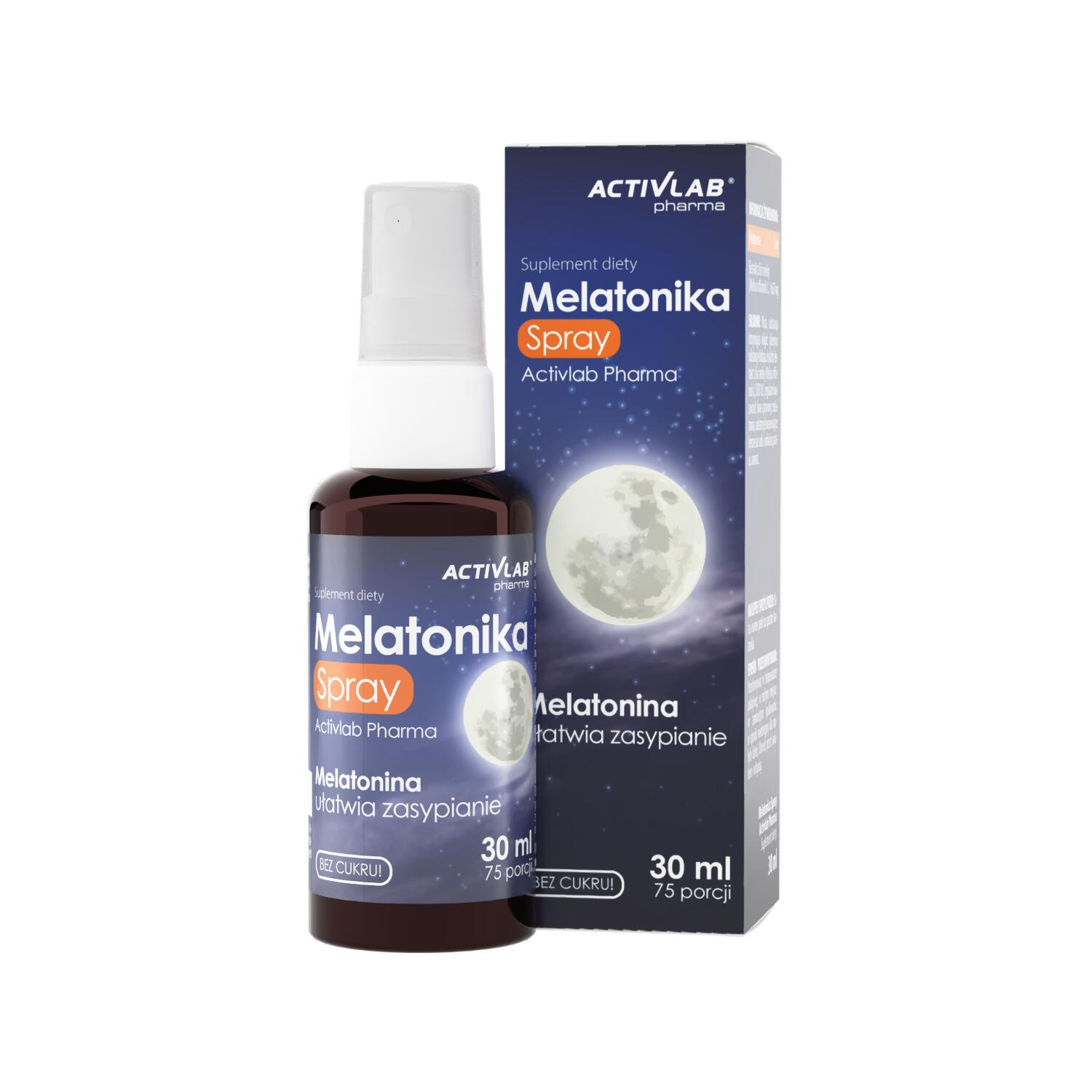 ActivLab Pharma Melatonika, spray, bez cukru, smak miętowy, 30 ml