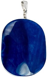 Agat Wężowy Niebieski Piękny Duży Wisiorek Srebro