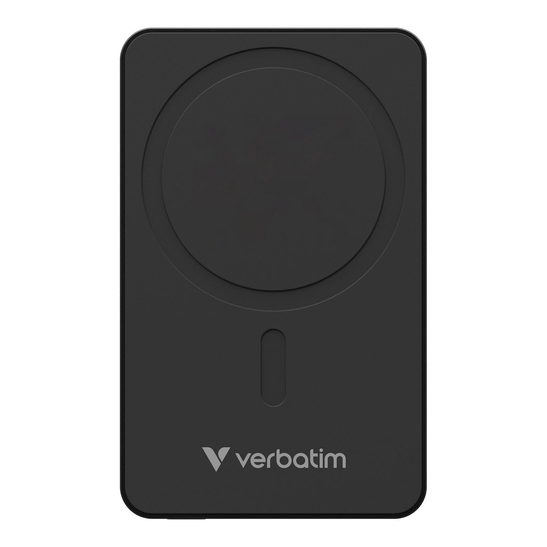 Powerbank verbatim charge 'n' go essentials magnetic wireless 5000mah usb-c pd 3.0 black