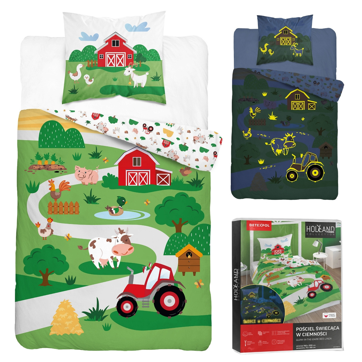 Pościel 140 x 200 2cz FLUO Młodzieżowa Jaime 5407A