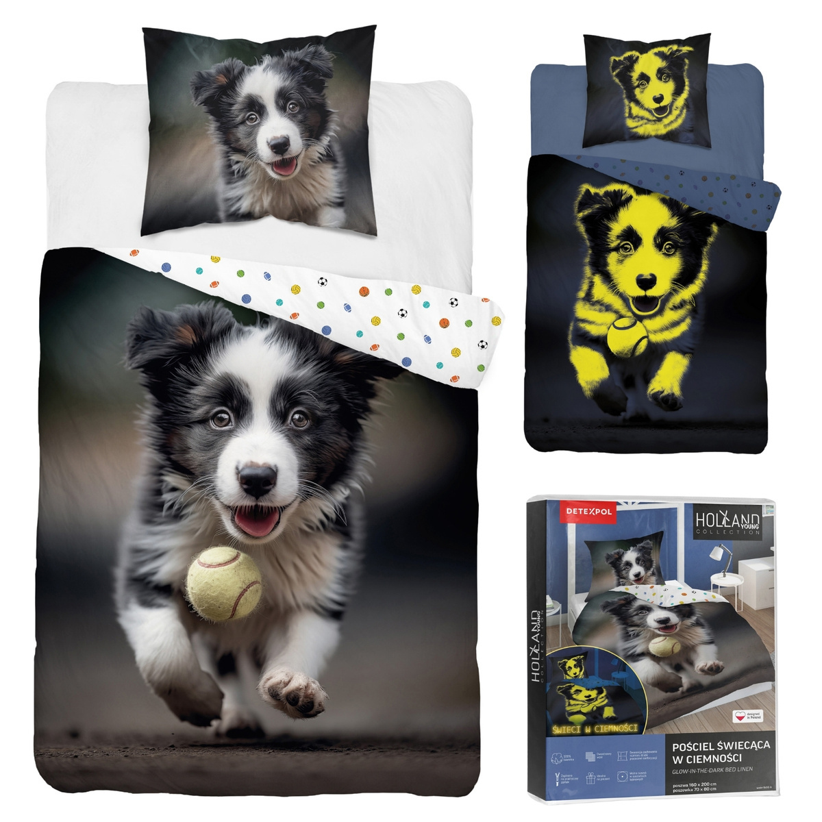 Pościel 140 x 200 2cz FLUO Młodzieżowa Jaime 5410A