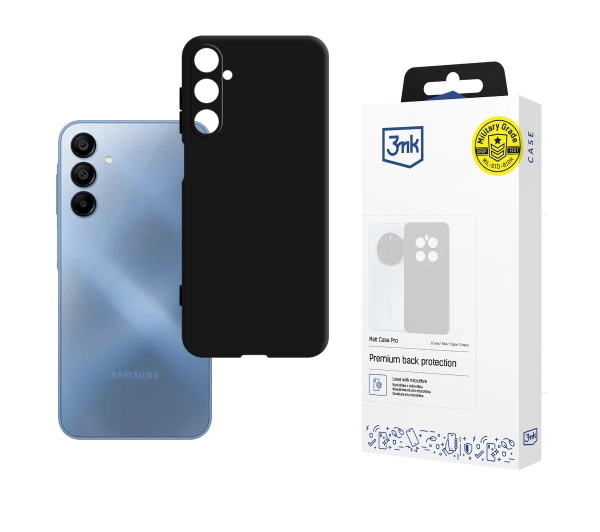 3mk Matt Case Pro do Galaxy A15 5G Czarny