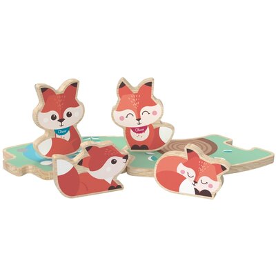 Zabawka CHICCO My Wood Friends Drewniana rodzinka 2 Liski Zestaw Tata 00012208500000