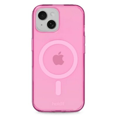 Etui HOLDIT MagSafe do Apple iPhone 13/14/15 Przezroczysto-różowy