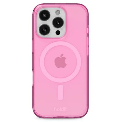 Etui HOLDIT MagSafe do Apple iPhone 16 Pro Przezroczysto-różowy
