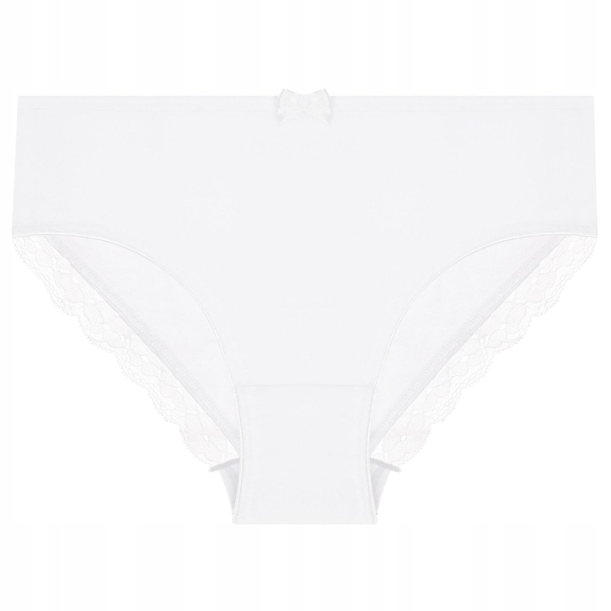 Majtki Figi Dziewczęce Bawełniane Białe z koronką 1szt Urocze MORAJ 158-164