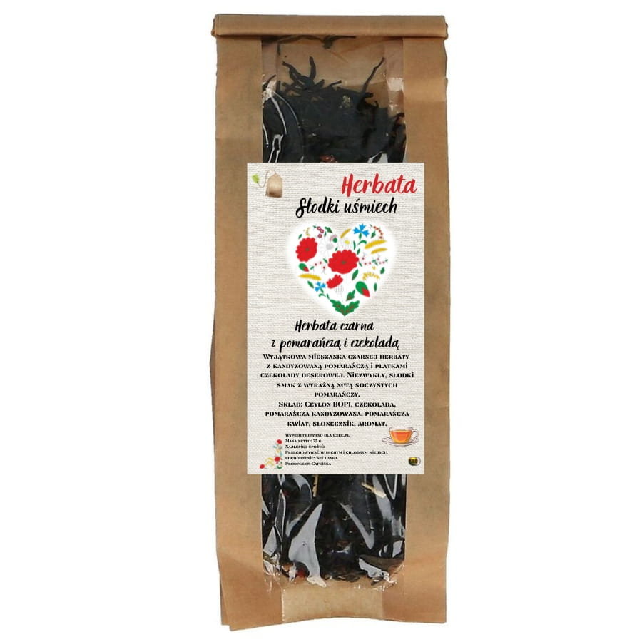 Herbata - słodki uśmiech - pomarańcza i czekolada - 75g