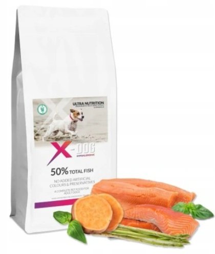 X-DOG GF ADULT M/L ŁOSOŚ PSTRĄG BATATY 12KG