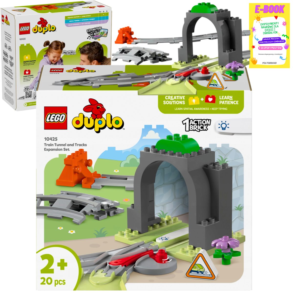 LEGO DUPLO Tunel i Tory Kolejowe - Zestaw rozszerzający 10425 KLOCKI PREZENT + EBOOK