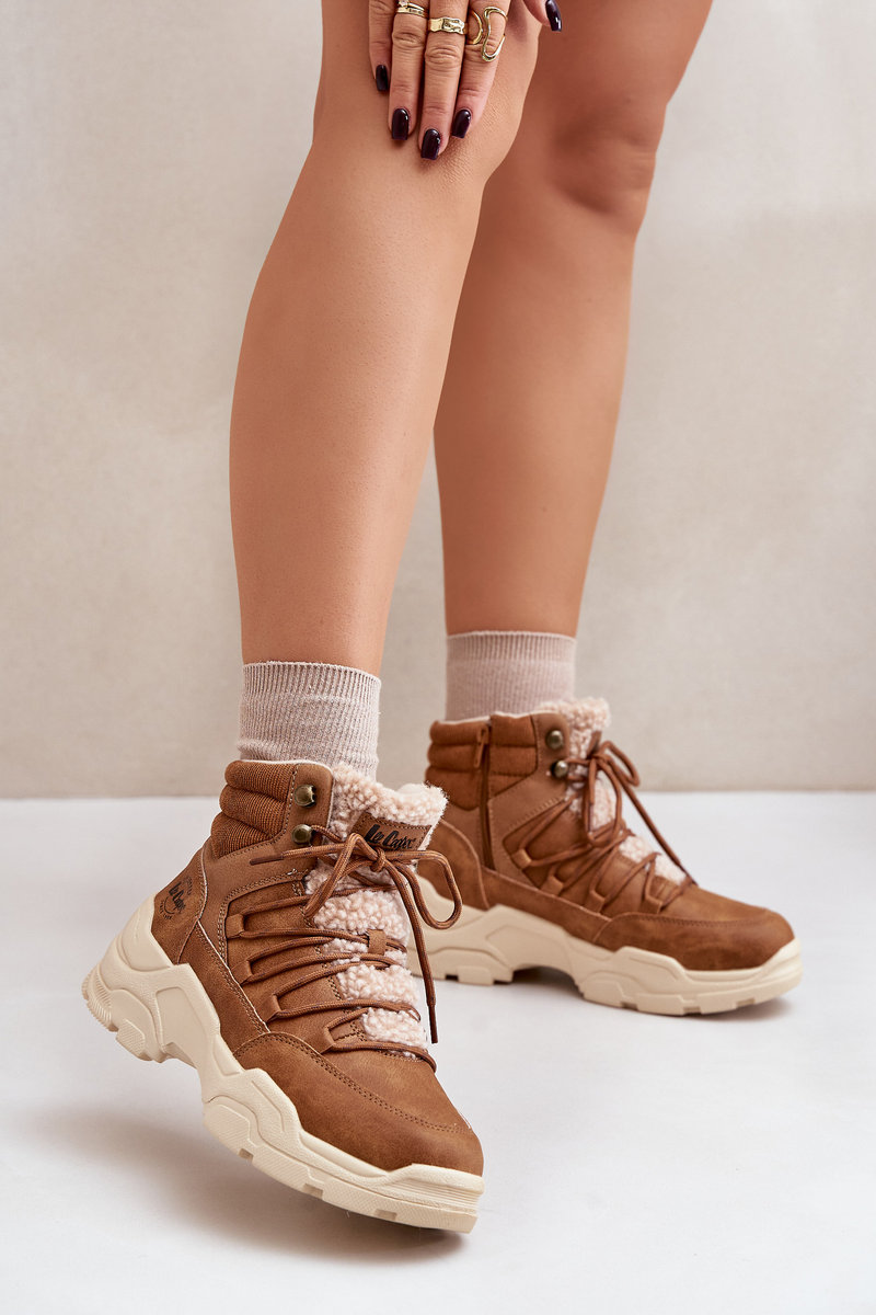 Ocieplane Trapery Damskie Lee Cooper LCJ-24-03-3061L Brązowe-37