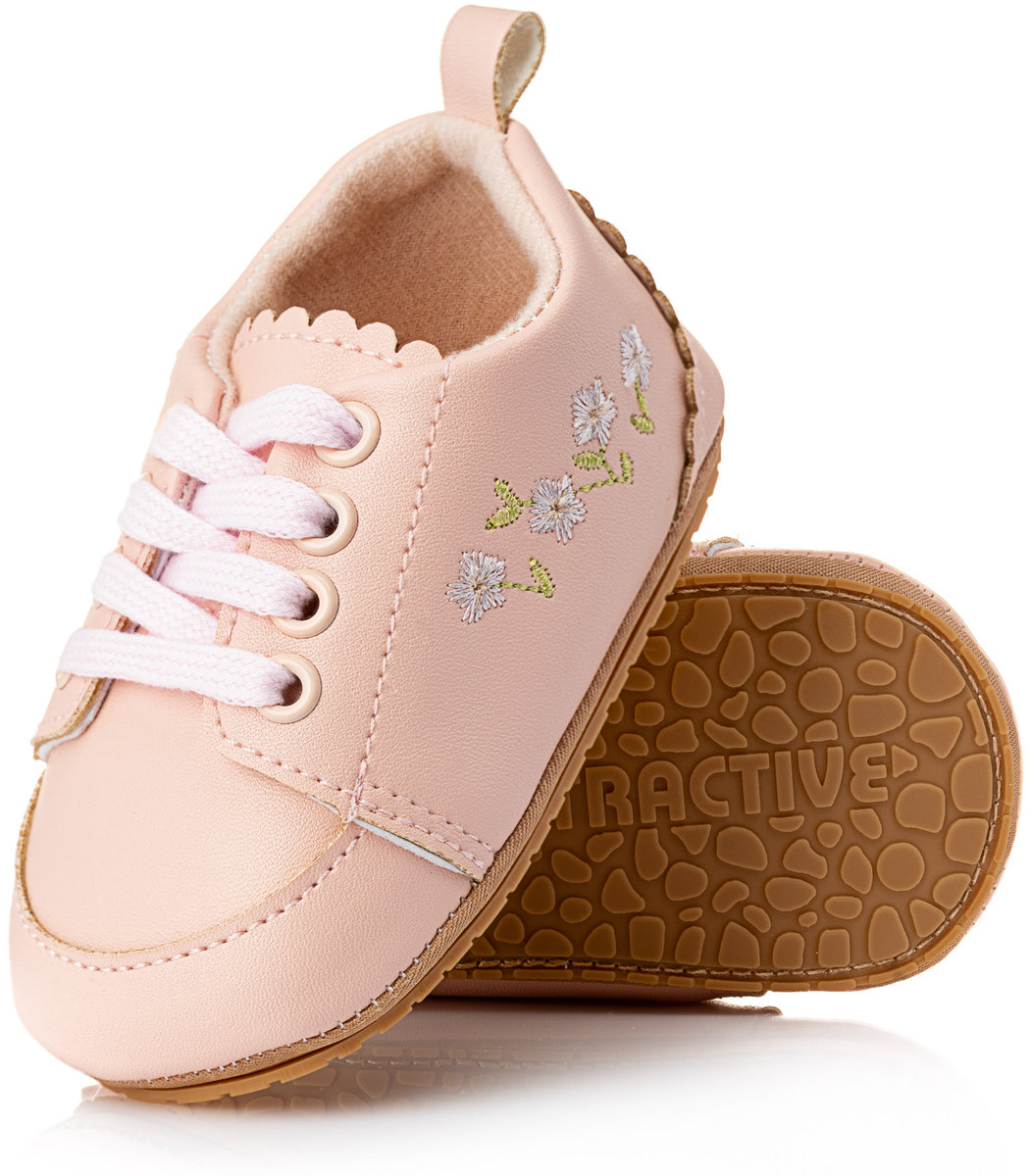 Urocze różowe buciki niemowlęce niechodki dla dziewczynki r. 17/18 - wzory