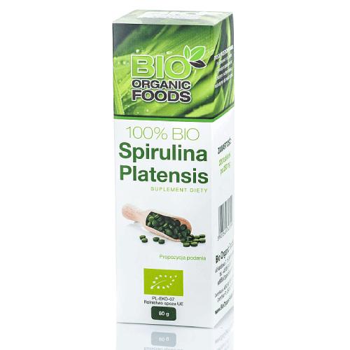 BIO ORGANIC FOODS Spirulina 100% BIO 80g 320tab po 250mg) Bio Organic Foods