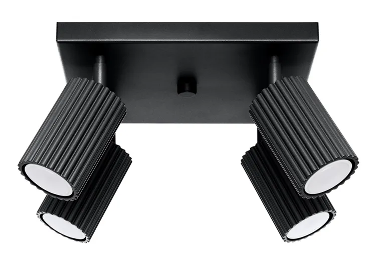 Czarny plafon kwadratowy w loftowym stylu - 3X D302 L0-M09