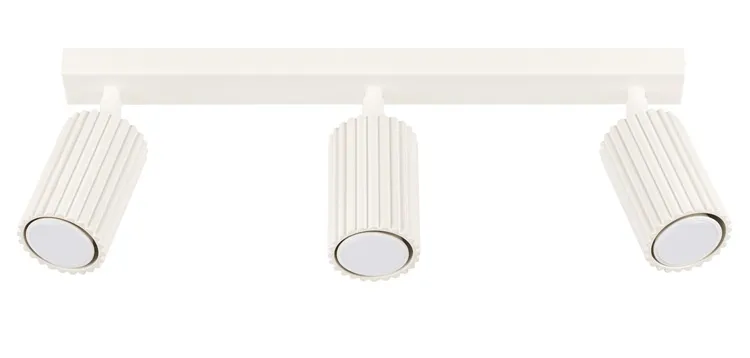 Beżowa trzypunktowa lampa sufitowa - D307 L6-T27