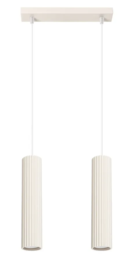 Loftowa beżowa lampa sufitowa - D297 Pawo