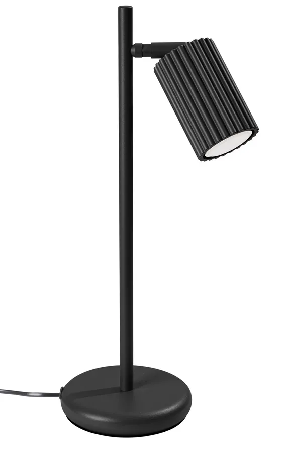 Ryflowana czarna lampka na biurko - D300 G4-D12