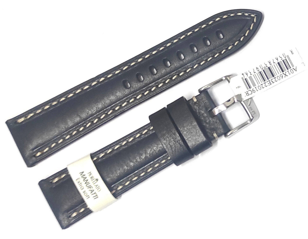 Skórzany pasek do zegarka 24 mm Morellato A01X6023E22019CR24 czarny