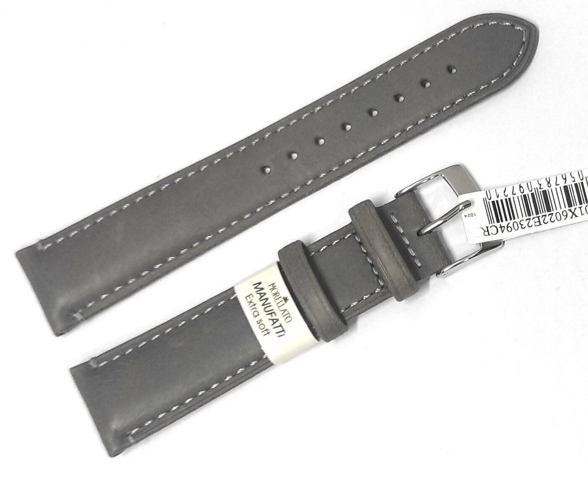 Skórzany pasek do zegarka 22 mm Morellato A01X6022E23094CR22 szary