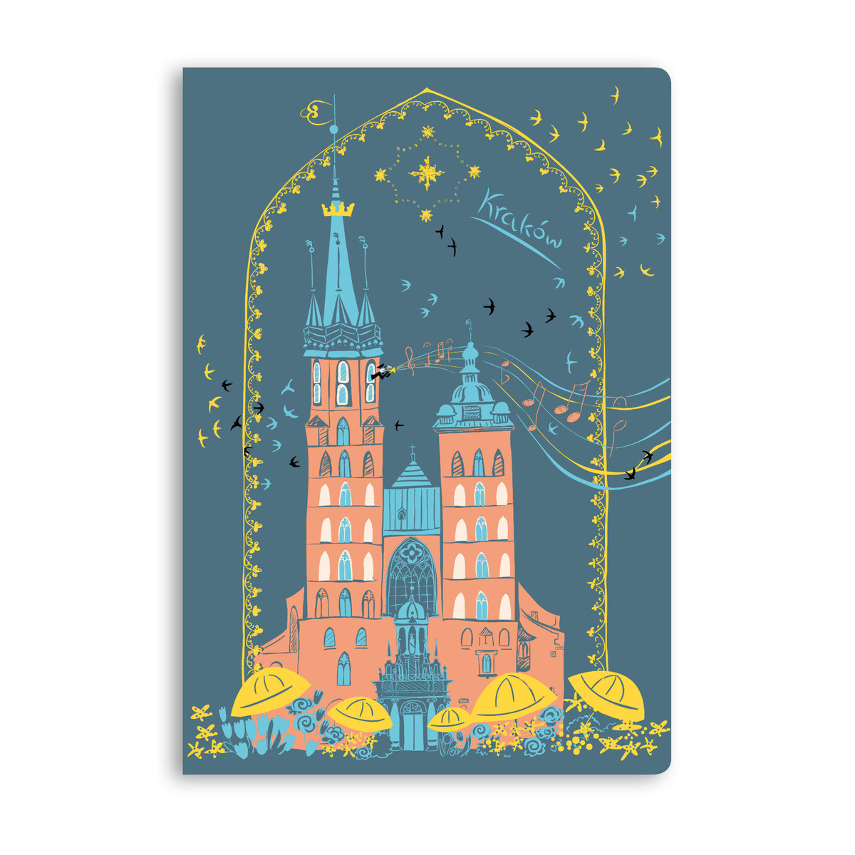 Zeszyt A5 Gliniana Kura KRAKÓW KOŚCIÓŁ MARIACKI 60 kartek, kratka