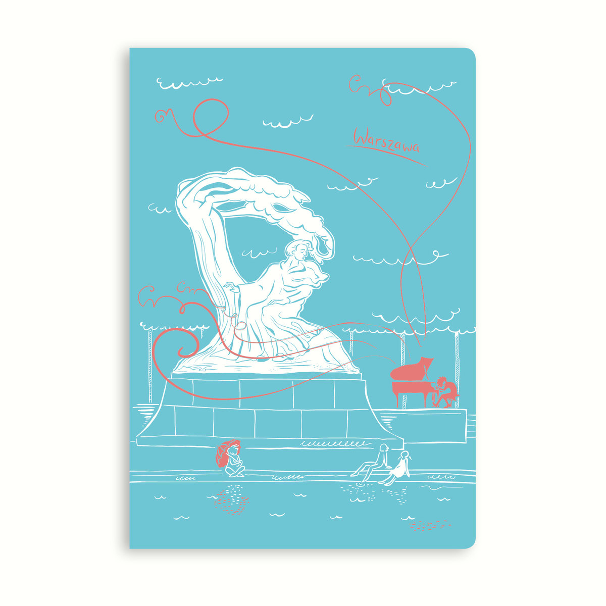 Zeszyt A5 Gliniana Kura WARSZAWA CHOPIN 60 kartek, kratka