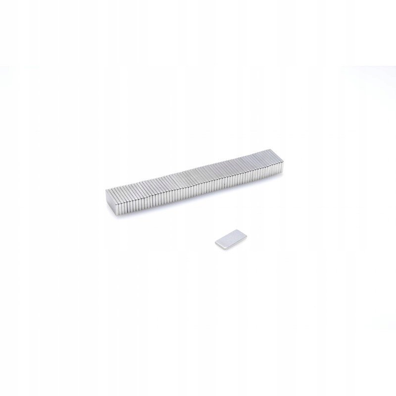 Magnes Neodymowy Płytkowy MPŁ 10x2x1 N38 komplet 50 sztuk