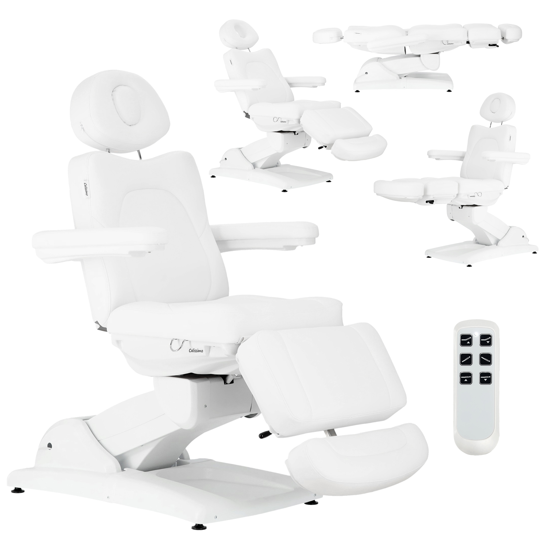 Fotel kosmetyczny elektryczny do salonu kosmetycznego pedicure regulacja 3 siłowników