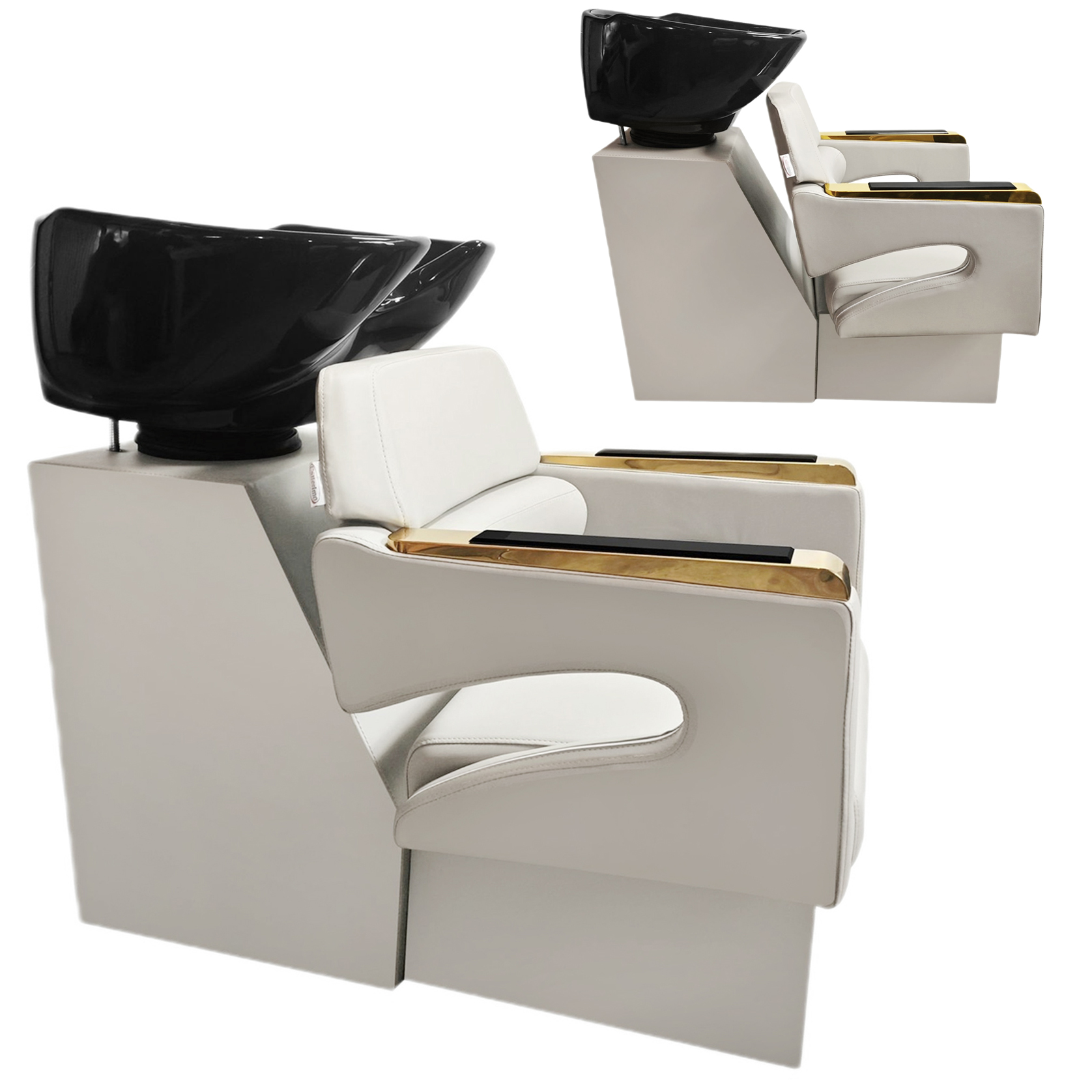 Myjnia myjka fryzjerska barberska Gaja do salonu fryzjerskiego barberskiego ruchoma ceramiczna misa armatura bateria słuchawka